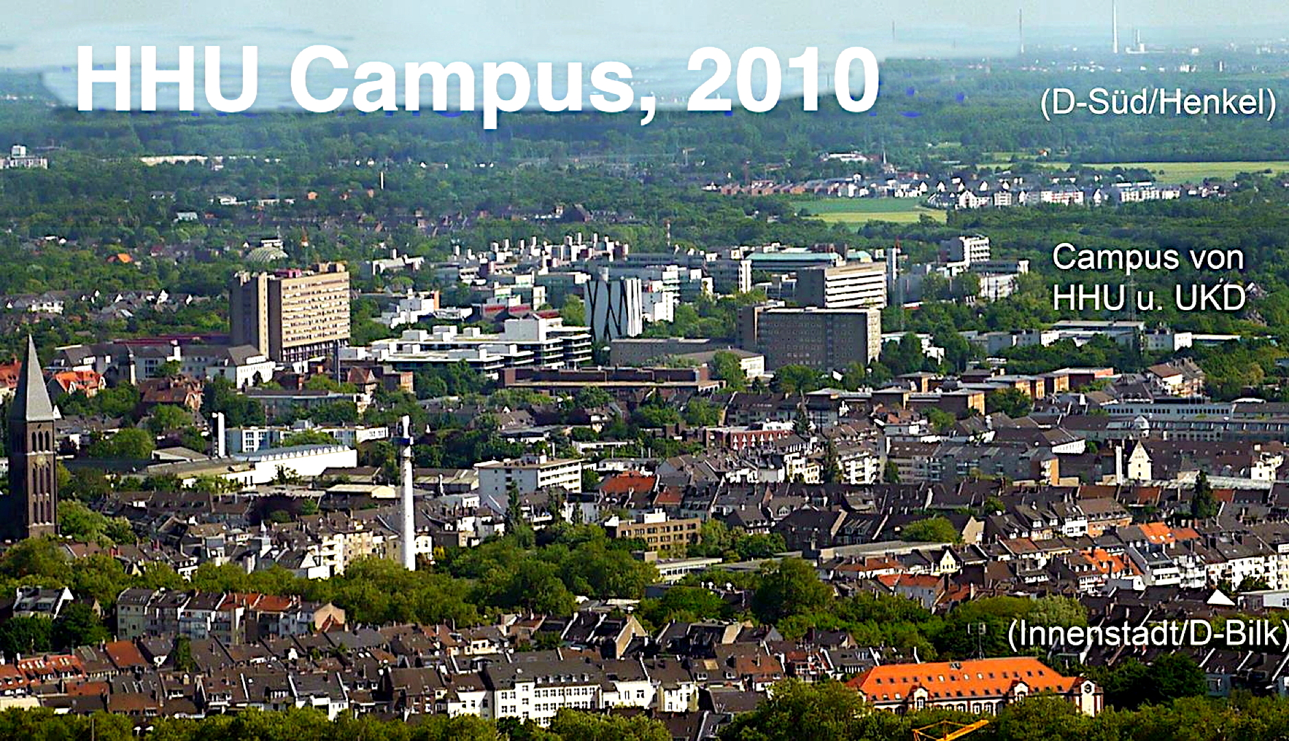 Luftbild vom HHU Campus